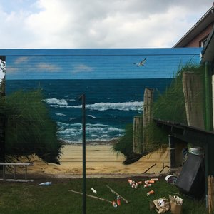 strandbild graffiti garage bakum vechta